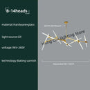 GobekUsa Gold Branch LED Chandelier for Duplex Villa Staircase - Modern Indoor Lighting