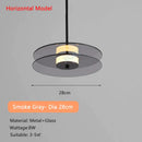 GobekUsa Amber Smoke Gray Glass Pendant Lamp for Dining Room & Bar Decor