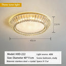 GobekUsa Gold Crystal Glass LED Ceiling Light for Dining Living Room
