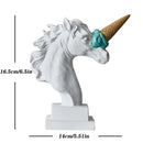 GobekUsa Horse Head Sculpture Resin Animal Statue Modern Home Decor