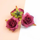 GobekUsa Artificial Silk Roses Head Set for Wedding Home Decor DIY Wreath & Christmas
