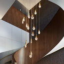 GobekUsa Gourd Shaped Crystal Chandelier for Living Room & Restaurant