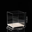 Acrylic Display Case on Travertine Base by GobekUsa for Collectibles, Figurines, Desserts