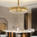 GobekUsa Gold Crystal Chandelier Lights LED Nordic Classic Living Room Lamparas