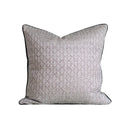 GobekUsa Dark Orange Geometric Petals Leather Patched Lumbar Pillow Cover Luxury Case