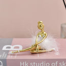 GobekUsa Ballet Girl Resin Figurine - Nordic Luxury Desktop Decoration and Birthday Gift