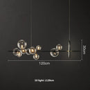 GobekUsa Glass Ball G9 LED Chandelier: Modern Minimalist Nordic Design