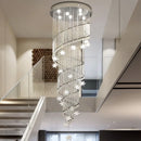 GobekUsa Crystal Chandelier: Modern Luxury LED Hanging Light for Staircase, Living Room, Hallway