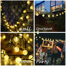 GobekUsa Crystal Ball Solar Fairy Lights for Outdoor Garden Christmas Wedding Decor