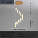 GobekUsa Elegant Tulip Staircase Chandelier: Luxury Decor Hanging LED Lamp for Lobby, Restaurant, Hotel.