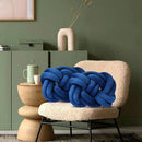 GobekUsa Blue Handmade Knot Throw Pillows for Couch - Soft Decorative Comfort Pillow