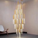 GobekUsa Crystal LED Chandelier for Staircase & Living Room