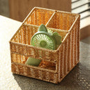 GobekUsa Desktop Tissue Box Pen Holder Sundries Organizer Plastic Storage Bin
