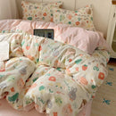 GobekUsa Cartoon Printed Cotton Bedding Set - Soft, Skin-Friendly Duvet Cover
