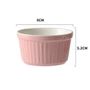 GobekUsa Ceramic Baking Bowl 3.5 Inch High Temp Resistant Dessert Pudding Bowl