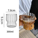GobekUsa Gourd Shape Glass Cup Set for Coffee, Whiskey, Wine, Yogurt - 300/520ml