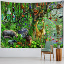 GobekUsa Jungle Animal Tapestry Wall Hanging: Bohemian Style Home Decor & Children's Room Art