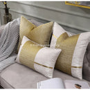 GobekUsa Frosted Gold Satin Lumbar Pillow Covers - Luxe Sofa Cushion Cases