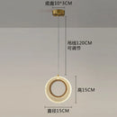GobekUsa Crystal Ring LED Chandelier: Modern Gold Kitchen Lighting for Staircase, Simple Indoor Hanging Lamp