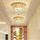 GobekUsa Crystal Round Ceiling Lights: Champagne/Clear Stainless Steel Design for Luxe Spaces