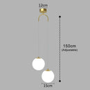 Nordic Glass Pendant Light With Brass or Black Finish