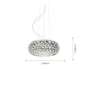 GobekUsa Acrylic RS7 Bulb Pendant Lights Caboche Dia35/50/65CM Clear Gold Lamp