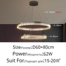GobekUsa Acrylic Circle Chandelier Pendant Lights - Modern Indoor Lighting Decor for Living Room