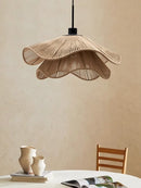 GobekUsa Hemp Rope Chandelier: Nordic Minimalist Wabi Sabi LED Pendant Light for Dining & Bedroom