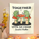 GobekUsa Cute Cartoon Frog Moon Phase Tapestry for Girls Dorm Room Decor
