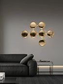 GobekUsa Gold Round LED Wall Lamps for Luxury Home Decor