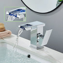 GobekUsa LED Black Waterfall Basin Faucet: Deck Mounted Hydroelectric Mixer Tap