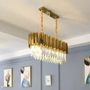 GobekUsa Golden Luxury LED Crystal Chandelier for Hotel Living Room Ceiling Lighting