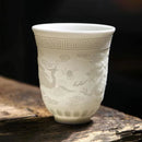 GobekUsa Bone China Tea Cup Set | Cute Goat Fat Jade Ceramic Teacups & Mugs