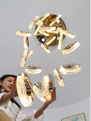 GobekUsa Crystal Chandelier Ring Lamp for Various Spaces
