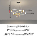 GobekUsa LED Star Chandelier for Modern Living Room Bedroom Decor