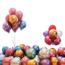 GobekUsa 12-Inch Metal Latex Confetti Balloon Set for Wedding, Birthday, Party Decorations