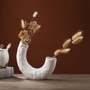 GobekUsa Infinity Symbol White Ceramic Sculpture - Nordic Modern Art Decor for Home and Office