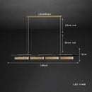 GobekUsa Brushed Gold Stainless Steel Long Pendant Lamp for Dining Room & Bar Decor