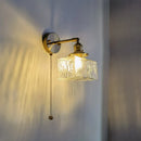 GobekUsa Glass Copper LED Wall Lamp Modern Corridor Bedside Light