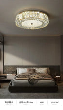 GobekUsa Golden Crystal Ceiling Chandelier: Modern Luxury LED Light Fixture for Living Room