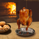 GobekUsa Chicken Roaster Rack & Bowl Set - Stainless Steel BBQ Grill Stand for Oven