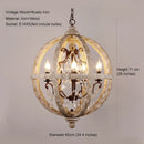 GobekUsa Antique Wood Globe Chandelier for Bedroom Living Room Kitchen Dining Room