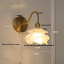GobekUsa Brass LED Wall Sconce Clear Glass Pull Chain Switch Modern Vanity Light