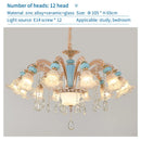 GobekUsa Duplex Ceramic Crystal Pendant Lamp for Modern European Style Living Room