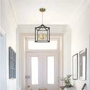GobekUsa Black Farmhouse Chandelier for Dining Kitchen Living Room E14 Lamp