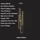 GobekUsa LED Rectangle Staircase Chandelier Pendant Lighting for Modern Living Room Decor