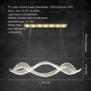 GobekUsa Crystal Chandelier: Modern Light Luxury Dining Lamp for Designer Villa and Bar