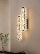 GobekUsa Crystal Chandelier Lights for Living Dining Bedroom LED Dimmable Lustre Lighting
