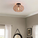 GobekUsa Hemp Rope Cage Ceiling Light Fixture for Farmhouse Decor