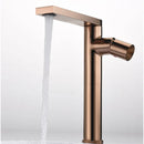 GobekUsa Brushed Gold Basin Faucet: Single Handle Brass Bathroom Mixer Tap